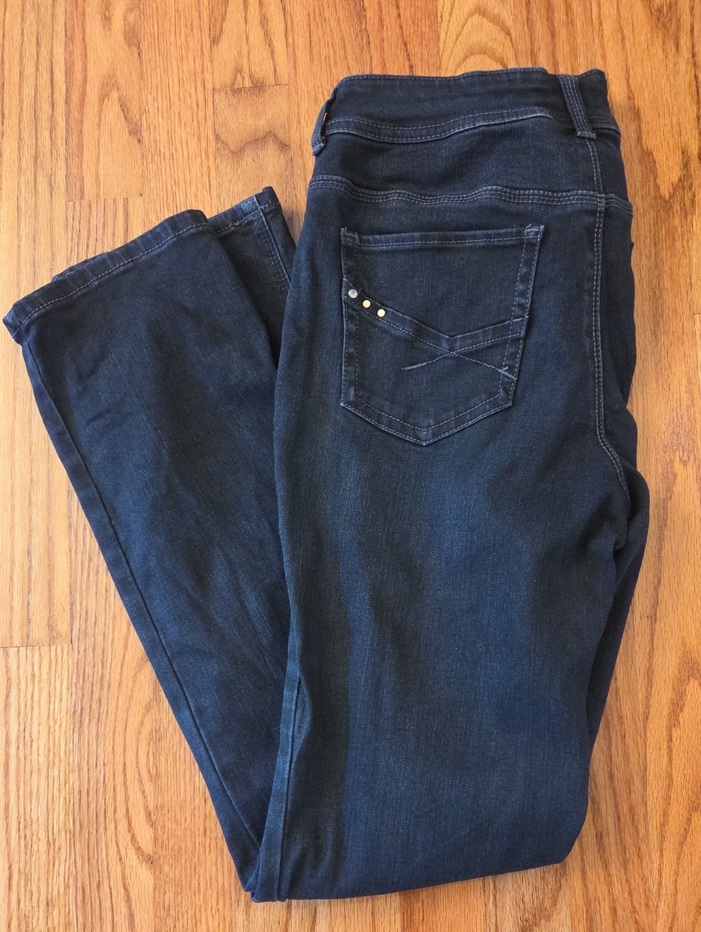 Chico's SO Slimming Dark Navy Straight Leg Jeans Size: S/6 (Chico's .5)